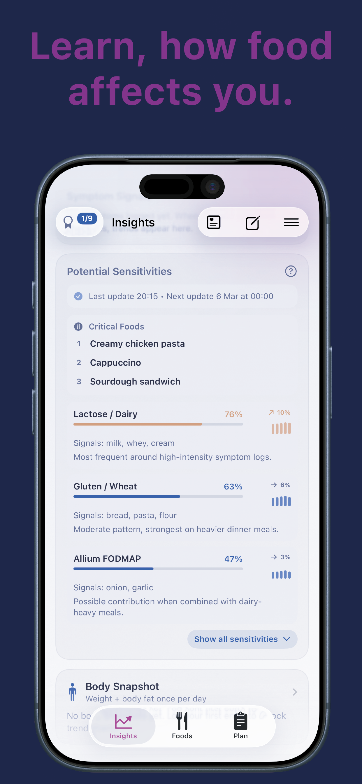 FoodSteps screenshot placeholder 1
