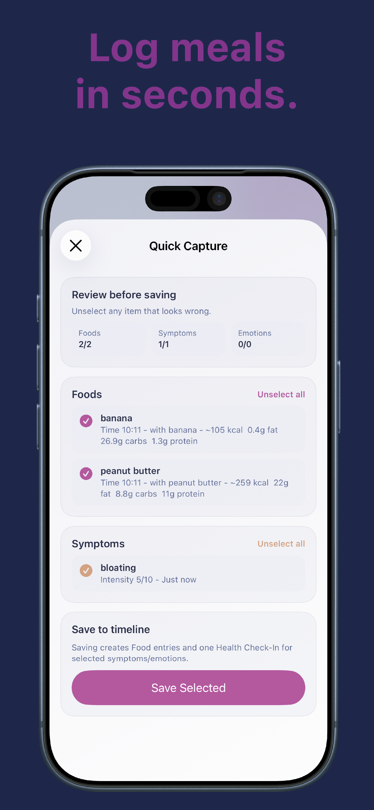 FoodSteps screenshot placeholder 2